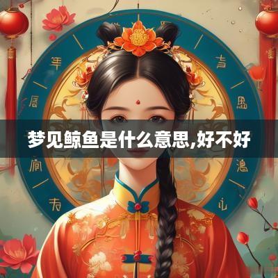 梦见鲸鱼是什么意思,好不好