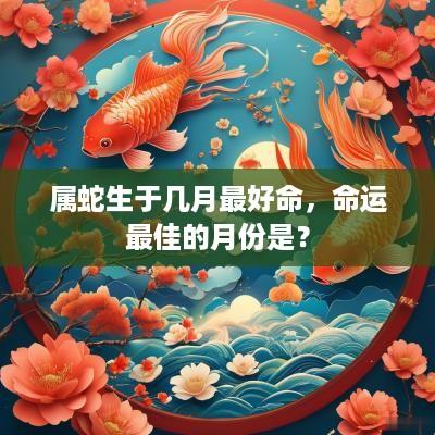 属蛇生于几月最好命，命运最佳的月份是？