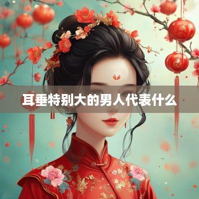 耳垂特别大的男人代表什么