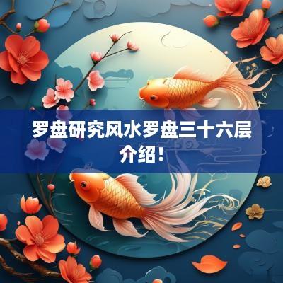 罗盘研究风水罗盘三十六层介绍！