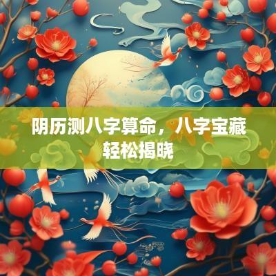 阴历测八字算命，八字宝藏轻松揭晓