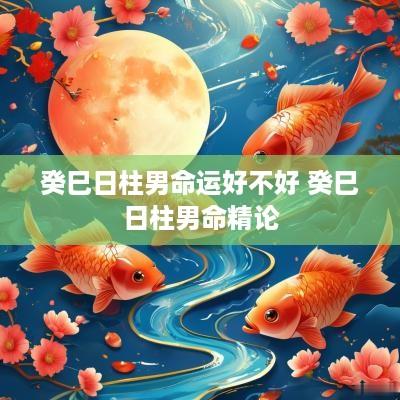 癸巳日柱男命运好不好 癸巳日柱男命精论