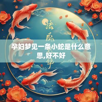 孕妇梦见一条小蛇是什么意思,好不好