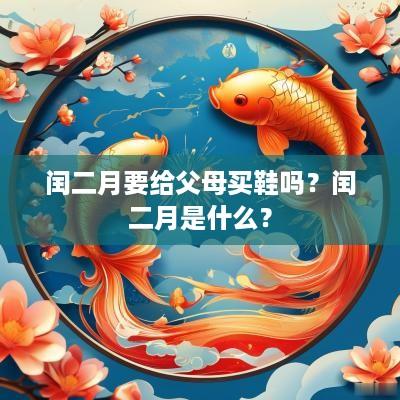闰二月要给父母买鞋吗？闰二月是什么？