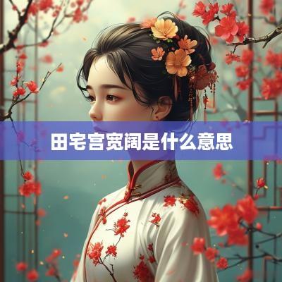 田宅宫宽阔是什么意思