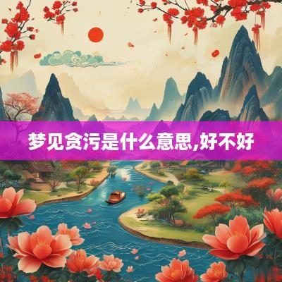 梦见贪污是什么意思,好不好