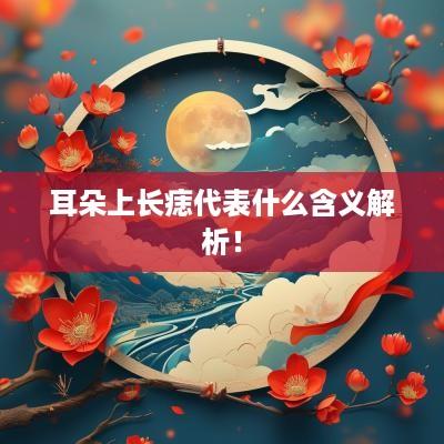 耳朵上长痣代表什么含义解析！