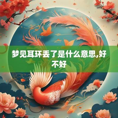 梦见耳环丢了是什么意思,好不好
