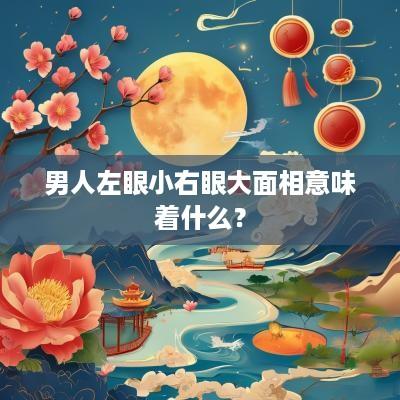 男人左眼小右眼大面相意味着什么？