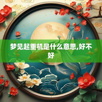 梦见起重机是什么意思,好不好