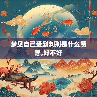 梦见自己受到判刑是什么意思,好不好