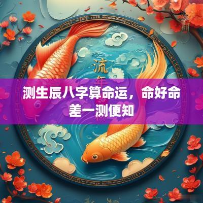 测生辰八字算命运，命好命差一测便知