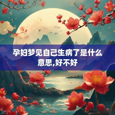 孕妇梦见自己生病了是什么意思,好不好