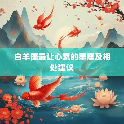 白羊座最让心累的星座及相处建议