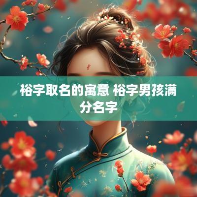 裕字取名的寓意 裕字男孩满分名字