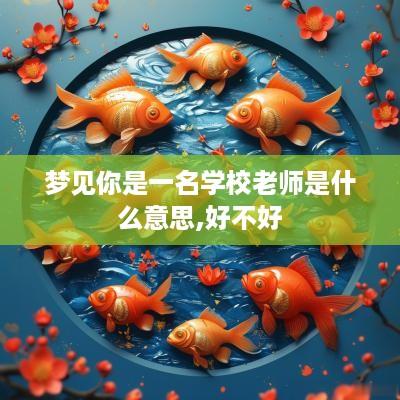 梦见你是一名学校老师是什么意思,好不好
