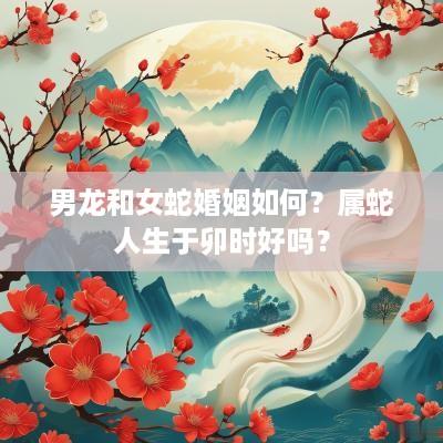 男龙和女蛇婚姻如何？属蛇人生于卯时好吗？