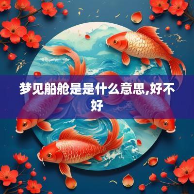 梦见船舱是是什么意思,好不好