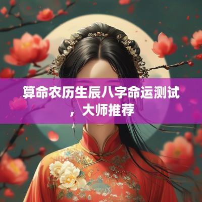 算命农历生辰八字命运测试，大师推荐