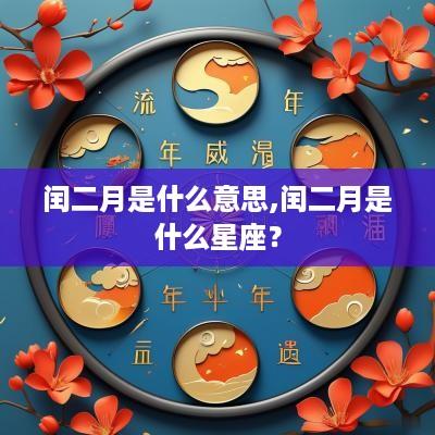 闰二月是什么意思,闰二月是什么星座？
