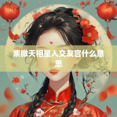 紫微天相星入交友宫什么意思