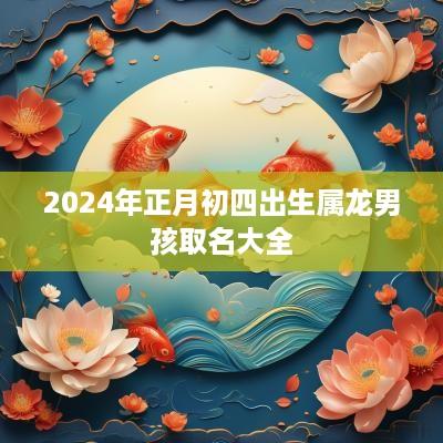 2025年正月初四出生属龙男孩取名大全
