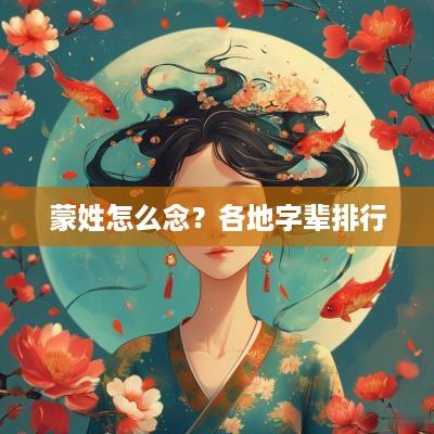 蒙姓怎么念？各地字辈排行