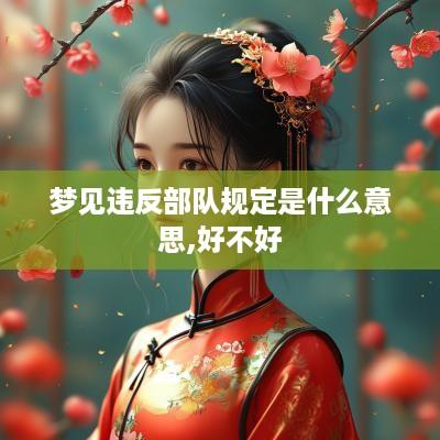 梦见违反部队规定是什么意思,好不好