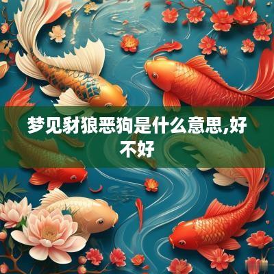 梦见豺狼恶狗是什么意思,好不好