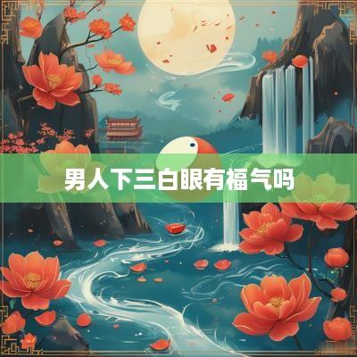 男人下三白眼有福气吗