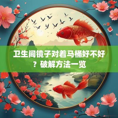 卫生间镜子对着马桶好不好？破解方法一览