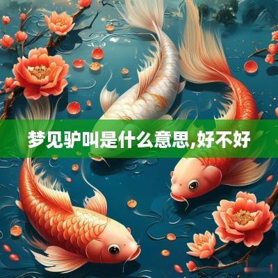 梦见驴叫是什么意思,好不好
