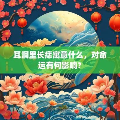 耳洞里长痣寓意什么，对命运有何影响？