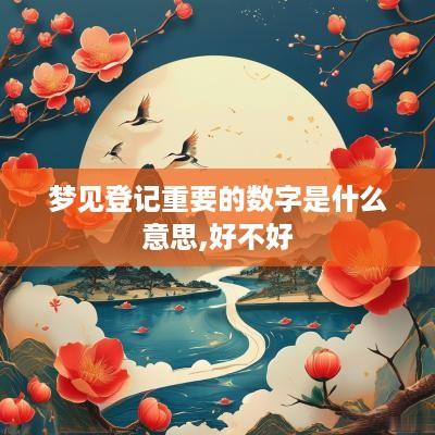 梦见登记重要的数字是什么意思,好不好