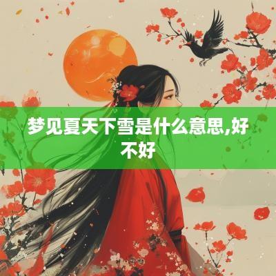 梦见夏天下雪是什么意思,好不好