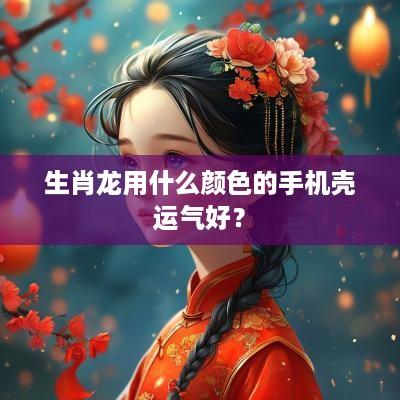 生肖龙用什么颜色的手机壳运气好？