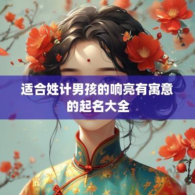 适合姓计男孩的响亮有寓意的起名大全