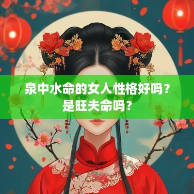泉中水命的女人性格好吗？是旺夫命吗？