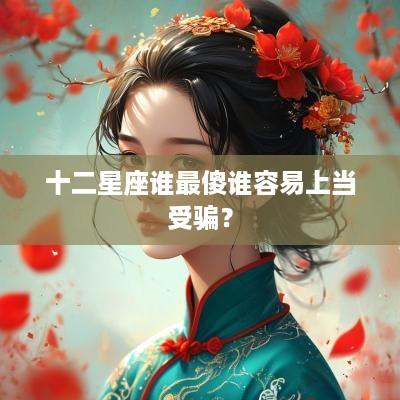 十二星座谁最傻谁容易上当受骗？