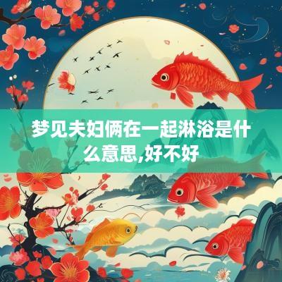 梦见夫妇俩在一起淋浴是什么意思,好不好