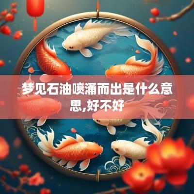 梦见石油喷涌而出是什么意思,好不好