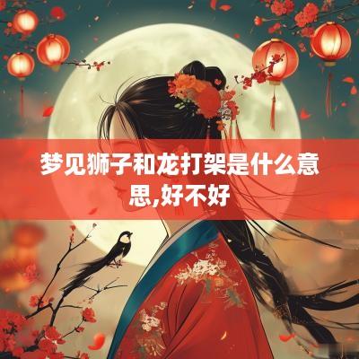 梦见狮子和龙打架是什么意思,好不好