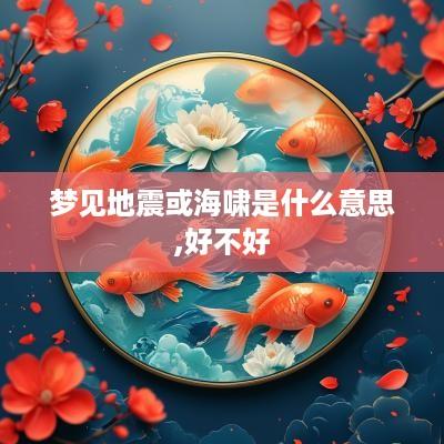 梦见地震或海啸是什么意思,好不好