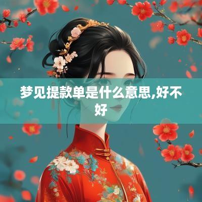 梦见提款单是什么意思,好不好 梦见提款单是什么意思,好不好