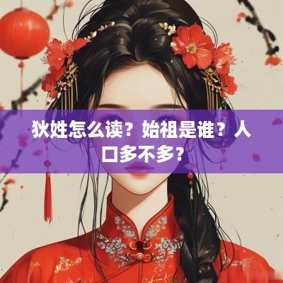 狄姓怎么读？始祖是谁？人口多不多？
