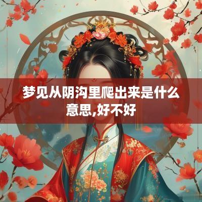 梦见从阴沟里爬出来是什么意思,好不好
