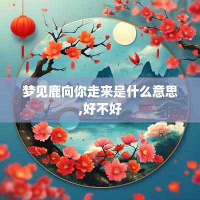 梦见鹿向你走来是什么意思,好不好