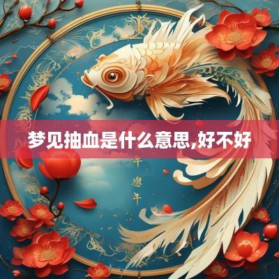 梦见抽血是什么意思,好不好