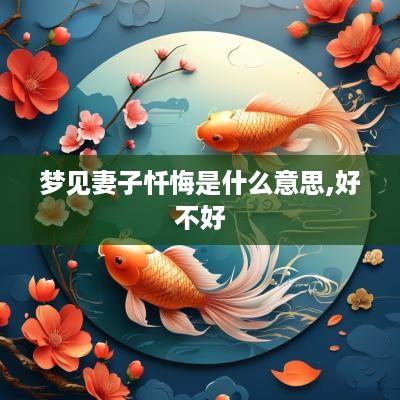 梦见妻子忏悔是什么意思,好不好