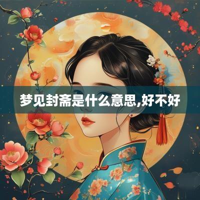 梦见封斋是什么意思,好不好